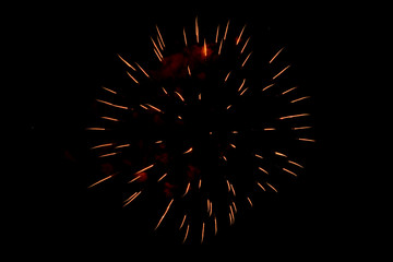 fireworks in the night sky