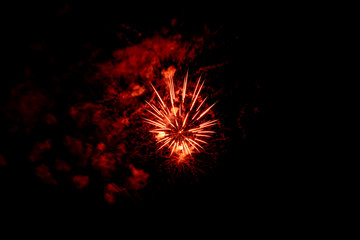 fireworks in the night sky