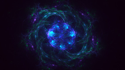 3D rendering abstract fractal light background