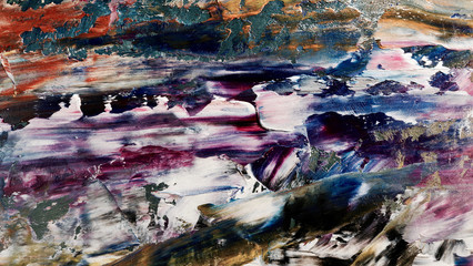 Colorful abstract background wallpaper. Modern motif visual art.  Mixtures of oil paint. Trendy...