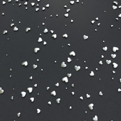 Silver Flowing Hearts Background