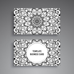 Business Card. Vintage decorative elements