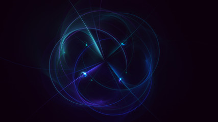 3D rendering abstract fractal light background