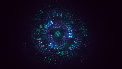 3D rendering abstract fractal light background