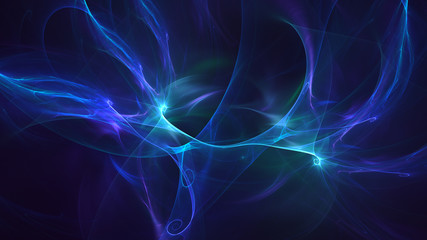 3D rendering abstract fractal light background