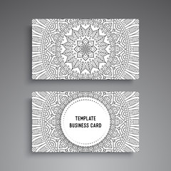 Business Card. Vintage decorative elements