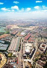 Fototapeta premium Aerial view of a city landscape
