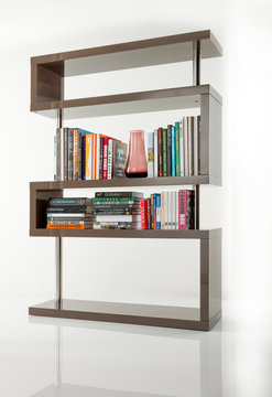 bookcase with books