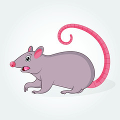 Cute Mouse Cartoon rat vector