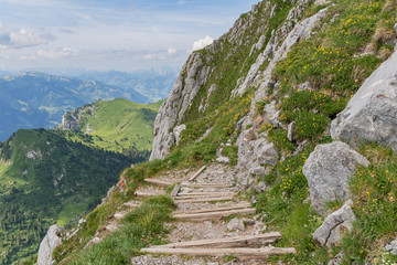 Blick vom Stockhorn auf das Berner Oberland – Oberstocken, Schweiz