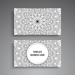 Business Card. Vintage decorative elements