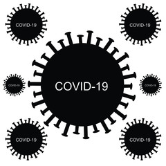 logo design concept of the coronavirus novel is responsible for the Asian flu epidemic