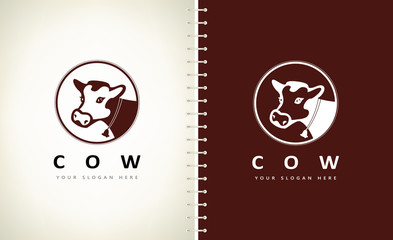 Cow logo vector. Animal design. Cattle logo.