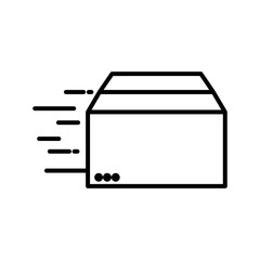 Delivery box line style icon vector design