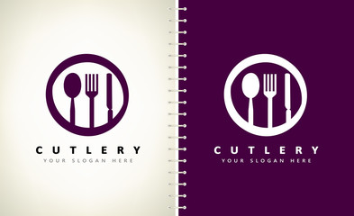 Cutlery logo vector. Cafes and restaurants design.