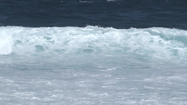 Slow motion of waves breaking, Fuerteventura.