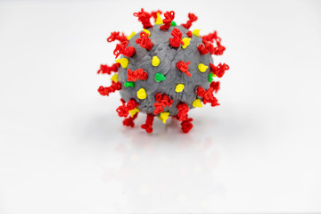 3D pen model of the SARS-CoV-2 virus that causes COVID-19