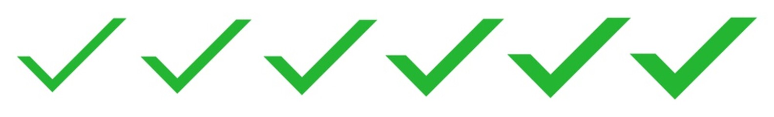 Check Mark Icon Green | Checkmark Illustration | Tick Symbol | Voting Logo | Approved Sign | Isolated | Variations