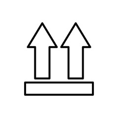 Delivery arrows line style icon vector design