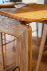 close up of wood work of a chair