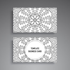 Business Card. Vintage decorative elements