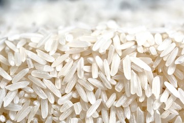 White long grain rice. Rice contains a large amount of vitamins B, E, magnesium, zinc, iron, calcium, phosphorus. Healthy diet.
