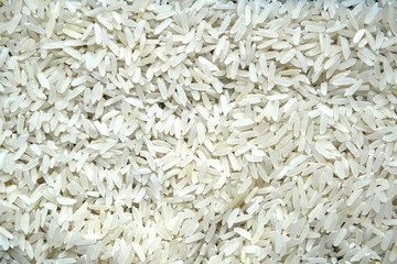 White long grain rice. Rice contains a large amount of vitamins B, E, magnesium, zinc, iron, calcium, phosphorus. Healthy diet.