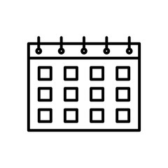 Isolated calendar line style icon vector design