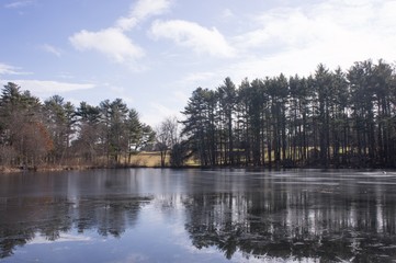 North Hill Marsh Sanctuary, Duxbury MA in winter. It's conservation land run by the Mass Audubon society.