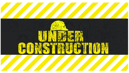 Under Construction Industrial Sign, Vector Illustration. Background design
