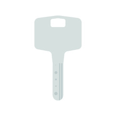 silver key isolated on white