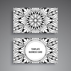 Business Card. Vintage decorative elements