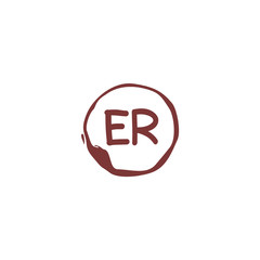 E R ER Initial logo template vector. Letter logo concept