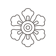 日本の伝統的な雪のデザインのアイコン