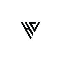 HV LETTER VECTOR LOGO ABSTRACT TEMPLATE