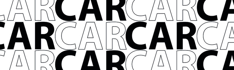 car lettering. The illustration is isolated on a white background. Can be used for banners and web design.