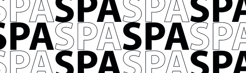 spa lettering. The illustration is isolated on a white background. Can be used for banners and web design.