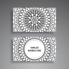 Business Card. Vintage decorative elements