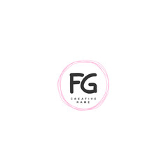 F G FG Initial logo template vector. Letter logo concept
