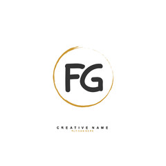 F G FG Initial logo template vector. Letter logo concept
