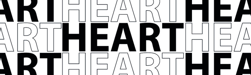 heart lettering. The illustration is isolated on a white background. Can be used for banners and web design.