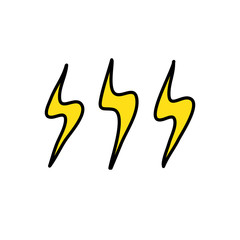 lightning doodle icon, vector illustration