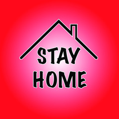Stay home. Quarantine concept. Vector illustration