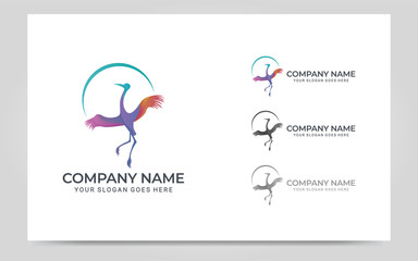 Modern Bird logo design. Vector graphic illustration design