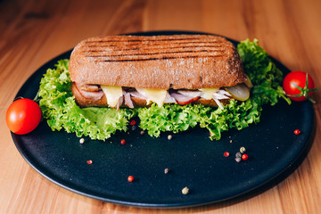 sandwich on a plate