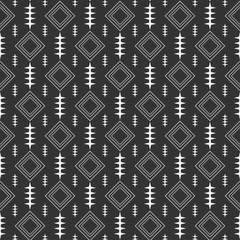 Modern geometric pattern. Black and white texture in Japanese style. Seamless wallpaper. Vector image.