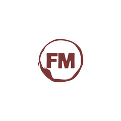 F M FM Initial logo template vector. Letter logo concept