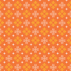Fototapeta premium Orange background geometric pattern, vector. Wallpaper texture, seamless pattern.