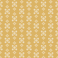 Fototapeta premium Gold decorative background geometric vector pattern. Textile design. Wallpaper texture, seamless pattern.
