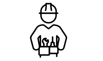 Handyman icons vector design black and white 
